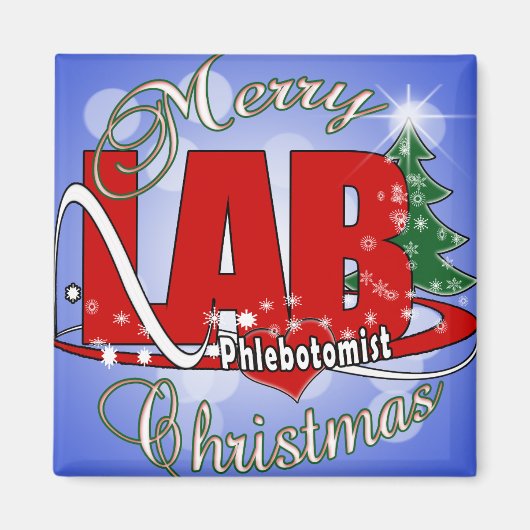 LABRADOR PHLEBOTOMIST CHRISTMAS MAGNET (Vorne)