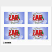 LABRADOR PHLEBOTOMIST CHRISTMAS RECHTECKIGER AUFKLEBER (Blatt)