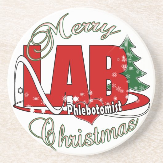LABRADOR PHLEBOTOMIST CHRISTMAS UNTERSETZER (Vorne)