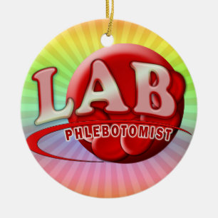 Labrador PHLEBOTOMIST RBC LOGO Keramikornament