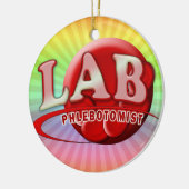 LABRADOR PHLEBOTOMIST RBC LOGO KERAMIKORNAMENT (Links)