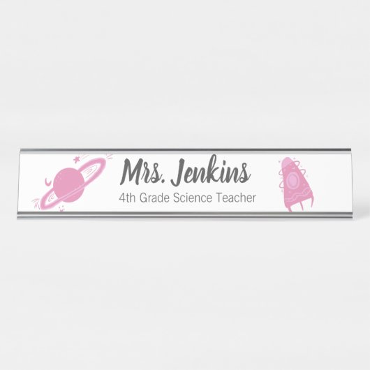 Labrador Planet für naturwissenschaftliche Lehrer Schreibtischnamensplakette (Vorderseite )