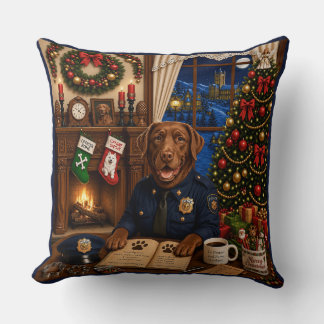 Labrador Polizeihund Kissen