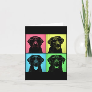 Labrador Pop Art lustige schwarze Lab Dog Liebhabe Karte