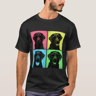 Labrador Pop Art lustige schwarze Lab Dog Liebhabe T-Shirt