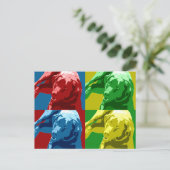 Labrador Pop Kunsteffekt! Postkarte (Stehend Vorderseite)