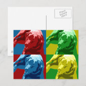 Labrador Pop Kunsteffekt! Postkarte (Vorne/Hinten)