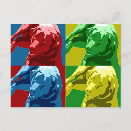 Labrador Pop Kunsteffekt! Postkarte (Vorderseite)