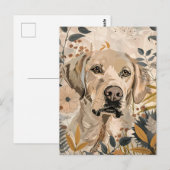 Labrador Portrait Art Postkarte (Vorne/Hinten)