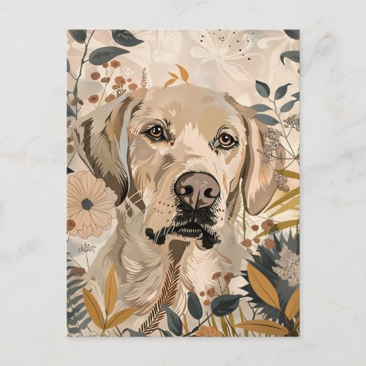 Labrador Portrait Art Postkarte (Vorderseite)