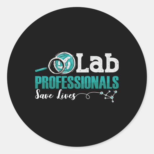 Labrador Professionals Rette Laborassistent Runder Aufkleber (Vorderseite)