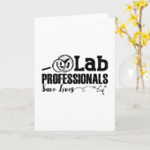 Labrador Professionals Rette Lives Laboratory Tech Karte (Gelbe Blume)