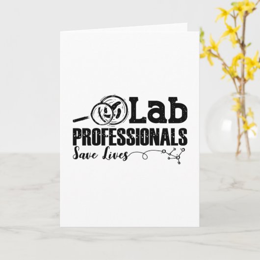 Labrador Professionals Rette Lives Laboratory Tech Karte (Gelbe Blume)