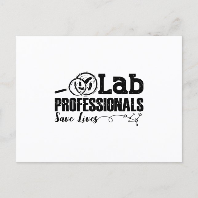 Labrador Professionals Rette Lives Laboratory Tech Postkarte (Vorderseite)