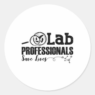 Labrador Professionals Rette Lives Laboratory Tech Runder Aufkleber