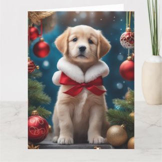 Labrador Pup Holiday Grußkarte Dankeskarte