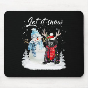 Labrador Pup Santa Dog Weihnachtsschneemann Xmas P Mousepad