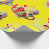 LABRADOR PUPPIES IN EINEM CUP CHRISTMAS GIFT WRAPP GESCHENKPAPIER (Ecke)