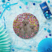 Labrador Puppies Oil Paint, Pappteller (Party)