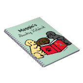 Labrador Puppies Reading Notebook Notizblock (Rechte Seite)