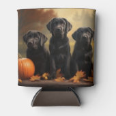 Labrador Puppy Autumn Delight Pumpkin Dosenkühler (Vorderseite)
