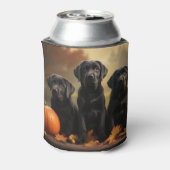 Labrador Puppy Autumn Delight Pumpkin Dosenkühler (Kanne Rückseite)