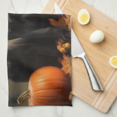 Labrador Puppy Autumn Delight Pumpkin Geschirrtuch (Viertel Falte)