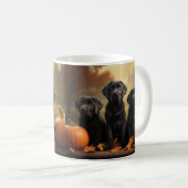 Labrador Puppy Autumn Delight Pumpkin Kaffeetasse (VorderseiteRechts)