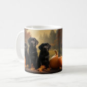 Labrador Puppy Autumn Delight Pumpkin Kaffeetasse (Vorderseite Links)