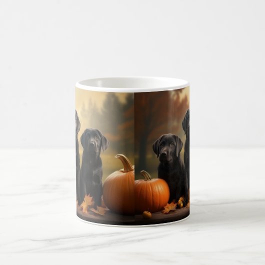 Labrador Puppy Autumn Delight Pumpkin Kaffeetasse (Mittel)