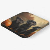 Labrador Puppy Autumn Delight Pumpkin Pappteller (Gewinkelt)