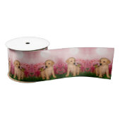 Labrador Puppy Butterfly Art Satinband (Spule)