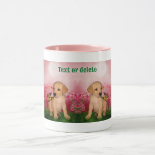 Labrador Puppy Butterfly Dog Personalisiert Tasse