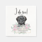 Labrador Puppy Dog Wedding Cocktail Napkins Serviette (Vorderseite)