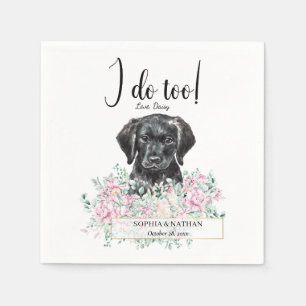Labrador Puppy Dog Wedding Cocktail Napkins Serviette