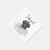 Labrador Puppy Dog Wedding Cocktail Napkins Serviette (Ecke)
