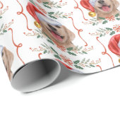 Labrador Puppy Dop Weihnachtswrapping Paper Geschenkpapier (Rolleneckpunkt)
