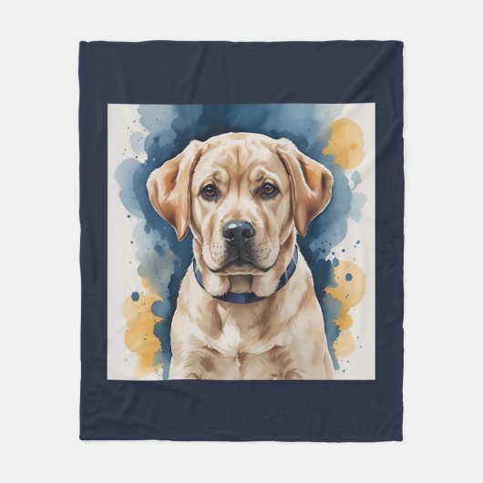 Labrador Puppy Fleece Blanket (Vorderseite)