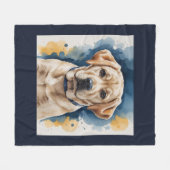 Labrador Puppy Fleece Blanket (Vorderseite (Horizontal))