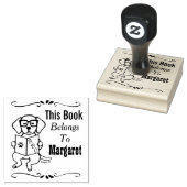 Labrador Puppy gehört zu, Bibliothek, Buchname Gummistempel (Stempel)