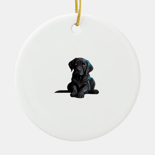 Labrador Puppy Keramik Ornament (Vorne)