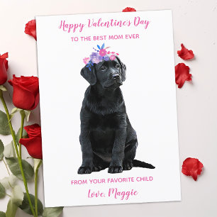 Labrador Puppy Mama Valentinstag Feiertagskarte