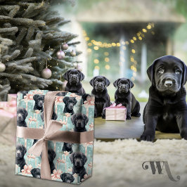 Labrador Puppy Modern Christmas Sm Geschenkpapier