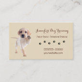 Labrador Puppy Paw Prints Canine Dog Training Pet Visitenkarte (Vorderseite)