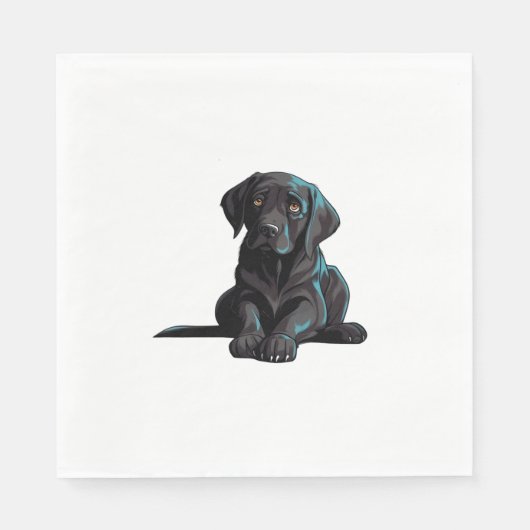 Labrador Puppy Serviette (Vorderseite)