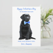 Labrador Puppy Vater Valentinstag Feiertagskarte (Stehend Vorderseite)