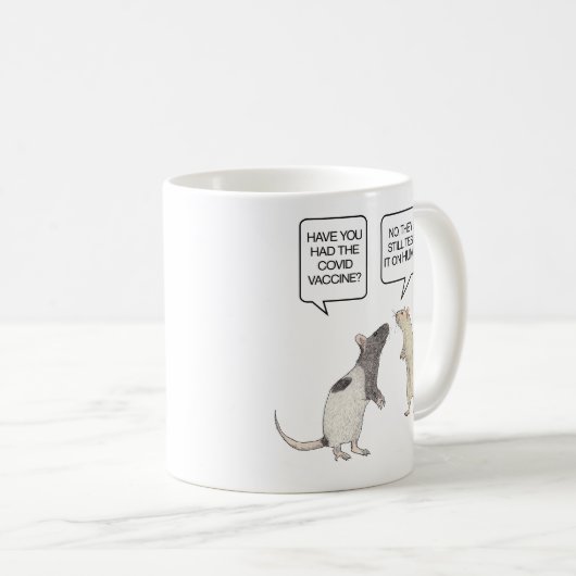 Labrador Rat Covid Impfstoff Funny Kaffeetasse (VorderseiteRechts)