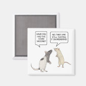 Labrador Rat Covid Vaccine Funny Magnet (Vorderseite/Rückseite)