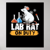 Labrador Rat on Duty Science Mäuse Design Shirt Poster (Vorne)