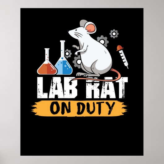 Labrador Rat on Duty Science Mäuse Design Shirt Poster (Vorne)